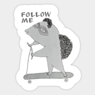 Follow me Sticker